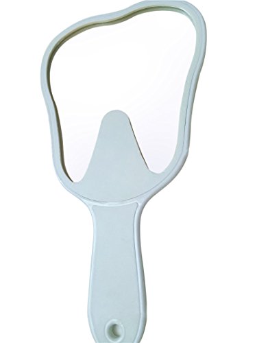 APHRODITE Office Hand Chairside Molar Tooth-shaped Patient Face Mirrors Plastic (Blue) - Thumbnail 3