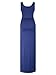 Womens Sleeveless Side Ruched Split Bodycon Maternity Maxi Dress Slim Round Neck Casual Pregnancy Tank Dress Navy Blue