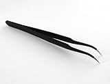 Leegoal Black Nail Art Tweezer for Rhinestones
