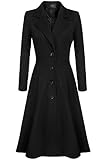 Kize Women Single Breasted Overcoat Long Trench Coat Outerwear plus size