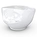 FIFTYEIGHT PRODUCTS TASSEN Porcelain Bowl, Tasty Face Edition, 16 oz. White, (Single Bowl) for Serving Cereal, Soup