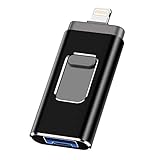iOS Flash Drive for iPhone Photo Stick 256GB PANGUK Memory Stick USB 3.0 Flash Drive Lightning Thumb Drive for iPhone iPad Android and Computers (Black-256GB)