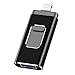 iOS Flash Drive for iPhone Photo Stick 256GB PANGUK Memory Stick USB 3.0 Flash Drive Lightning Thumb Drive for iPhone iPad Android and Computers (Black-256GB)