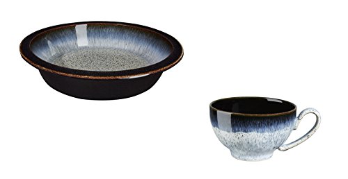 Click Here to See More Images Denby Halo Round Pie Dish and Tea/Coffee Cup, Set of 2