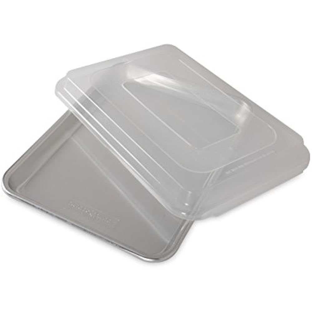 Natural Aluminum Commercial Baker&39s Quarter Sheet With Lid Baking