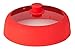 Bezrat Vented, Easy Grip, Silicone and Glass Microwave Cover Red – Microwave Splatter Guard for 6–7–8–9-10 inch Plates and Bowls