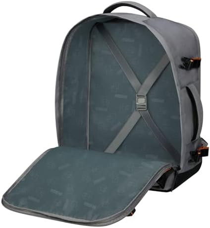 American Tourister Take2Cabin - EasyJet Cabin Bag 36 x 20 x 45 cm, 38 L, 0,70 kg, Bagagem Manual, Mochila M para aviões subterrâneos, Cinzento (Cinzento Escuro)