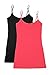 Bozzolo 2 4 Pack Women's Junior Plus Adjustable Spaghetti Strap Long Tank Top