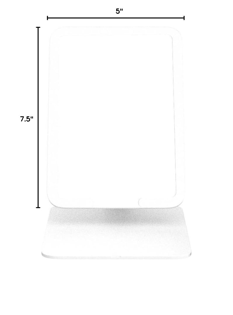 Fancii Rechargeable Travel Makeup Mirror with Bright LED Lights and 3 Color Modes - Ultra Thin, Portable and Lightweight, Touch Dimming, Compact Folding Mirror, Lighted Vanity Mirror, Nora Mini