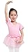 Dancina Girls Skirted Leotard Sparkle Short Sleeve Tutu Ballet Dress Front Lined