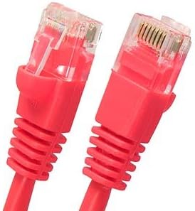 Arrowmounts AM-Cat5e-519RD 30' Cat5e RJ45 Ethernet LAN Network Patch Cable, Booted Snagless, Red