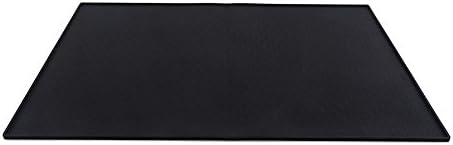 EKGrass 24" x 16" Pet Feeding Mat Tray Extra Large Environment Silicone Waterproof Anti-slip Dog Bowl Placemat（Black)