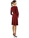 PattyBoutik Women's V Neck Faux Wrap Long Sleeve Knit Dress