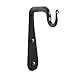 Wallniture Entryway Home Decor Wall Mounted Brackets with Hooks Hand Forged Wrought Iron Black