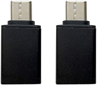 USB C to USB 3.0 OTG Adapter, Type C to USB Female OTG Connector Compatible for C Port Like Phone, Laptop, Tablet (2Pack, Black)