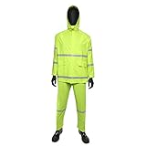 West Chester 4031 X2XL 35 mil PVC Rain Suit Class 1, 3XL, Lime