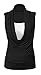 Forever Women Plain Plus Size Cowl Neck Inner Vest 2 In 1 Tunic Sleevless Style Top