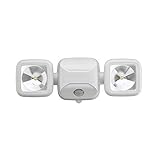 Mr. Beams MB3000 High Performance Wireless Battery Powered Motion Sensing LED Dual Head Security Spotlight, 500 Lumens, White, 1-Pack
