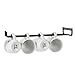 Wallniture Wine Glass Holder Stemware Rack Wall Mountable Heavy Duty Thick Wrought Iron Black 15 Inch Set of 2