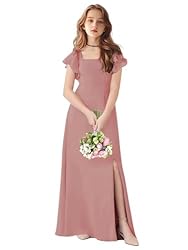 TAISHAN Junior Bridesmaid Dress for Wedding Ruffle