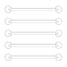 Ruifan 5 Pieces Pregnancy Sport Maternity Clear Flexible Bioplast 14G Belly Navel Button Ring Body Jewelry Piercing Retainer 1Inch (25mm)