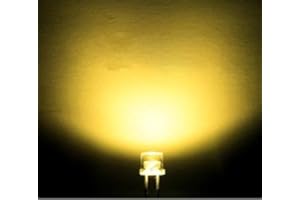 JIATONG 100pcs x 3mm Yellow Flat top led Light 3mm Yellow Light led 3mm lamp