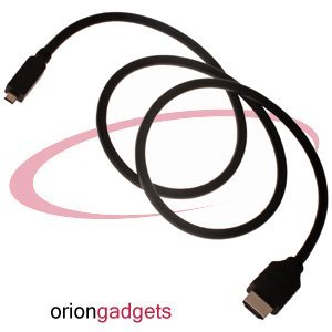 HDMI to Micro-HDMI Cable (6 Feet) for Motorola Droid X (Black)