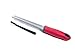 KitchenInstrument Brand Stainless Steel Zester with Red Handle and Brush