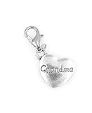 Stainless Steel Lobster Clasp with Alloy Heart