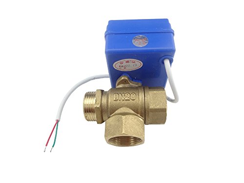 MISOL motorized ball valve 3/4(BSP)DN20 / 12VDC / 3 way / electrical valve / ball valve with acuator / CR01 / reduce port / T port