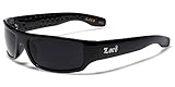 Locs Dark Lens Original Gangsta Shades Hardcore Men's Sunglasses - Black