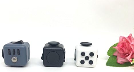 EVISION Fidget Cube For Relieves Stress And Anxiety For Adults And Children Playing In Hands White Black