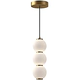 Alora Mood PD530313AGOP Bijou Pendant, LED, Aged Gold/Opal Matte Glass