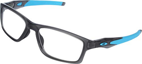 Oakley Crosslink Leaded X-Ray Safety Radiation Protection Glasses (Satin Grey Smoke w/Blue Temples) | AR Anti-Reflective No Fog Lens