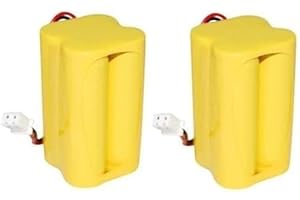 TDH LIGHTING (Pack of 2) Replacement Battery for Emergency Light EXIT Sign 4.8V 700mAh NiCad - Length 1-1/8 in, Width 1-1/8 in, Height 1-7/8 in.