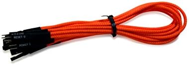 Waggs Customs Sleeved 33 cm (13 inch) Sleeved Front Panel I/O Cable Set (Orange)