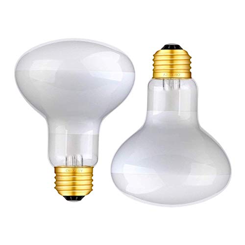 OMAYKEY 75W Basking Spot Heat Lamp Bulb Soft White Glow UVA Glass Cover Heat Lamp/Bulb/Light for Lizard Chameleon Bearded Dragon Snake Aquarium Reptile & Amphibian - 2 Pack - Thumbnail 6