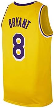 Gumfor Mens Kobe Jersey 8 Basketball Los Angeles Adult Bryant Yellow