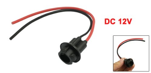 uxcell T10 Socket Car LED Bulb Holder Adapter Cable 16cm Long