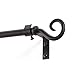 Kenney KN55120 Medieval Hook End Petite Café Decorative Window Curtain Rod, 48-86