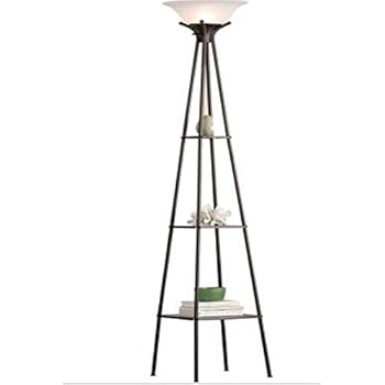 Mainstays 69 Etagere Floor Lamp Dark Charcoal Finish Amazon Com