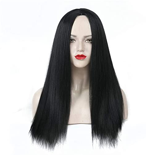 Sheenvane Wigs in The Long Black Straight Hair Wig Europe and America Synthetic Cosplay Wig Pastel Colorful Costume Wig wig