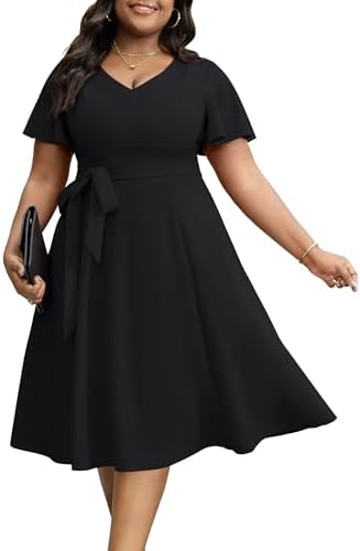 short sleeve plus size velvet dress Plus Size - LoveSick Velvet Flutter Sleeve Babydoll Dress