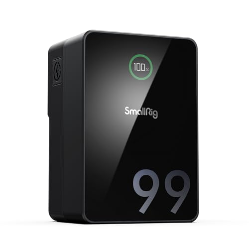 SMALLRIG V Mount Battery VB99 Pro, 6700mAh, 99Wh, 14,8V V-Mount Akku, Unterstützt 100W PD USB-C Schnellladegerät, mit D-TAP, Dual USB-C, Dual-DC Ansch