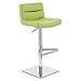 Zuri Furniture Lime Green Lattice Square Base Adjustable Height Swivel Armless Bar Stool