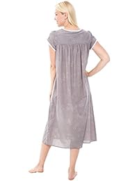 Alexander Del Rossa - Camisón para mujer, 100% algodón, sin mangas