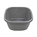 Begale 2-Pack Large Wash Basin/Dish Pan, 18 Quart (Gray)