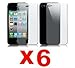 Delton DSPIP4FB6PK Premium Scratch Resistant Screen Protector for iPhone 4 - 6 Pack Retail Packaging - Clear