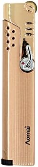Coolget Electric Plated Alloy Windproof Pencil Slim Fint Grinding Wheel Cigarette Lighter Gas refillable