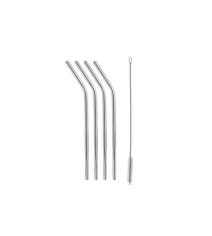 Tescoma myDRINK Stainless Steel Straws 4 pcs with Cleaning Brush 308866